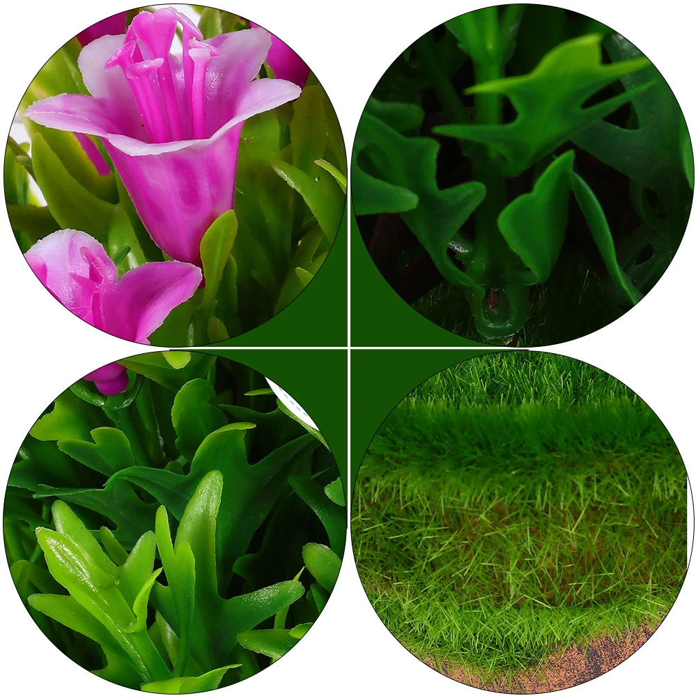 

2Pcs Fake Green Plant Artificial Flowers Decoration for Desk Office Home Realistic Simulation Artificial Flowers