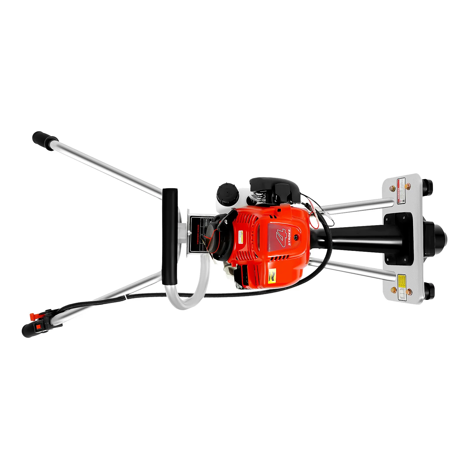 Powerful 35.8CC Gas Concrete Vibrator with 4-Stroke Engine, Stainless Steel Body, 573lbs Force for Efficient Leveling