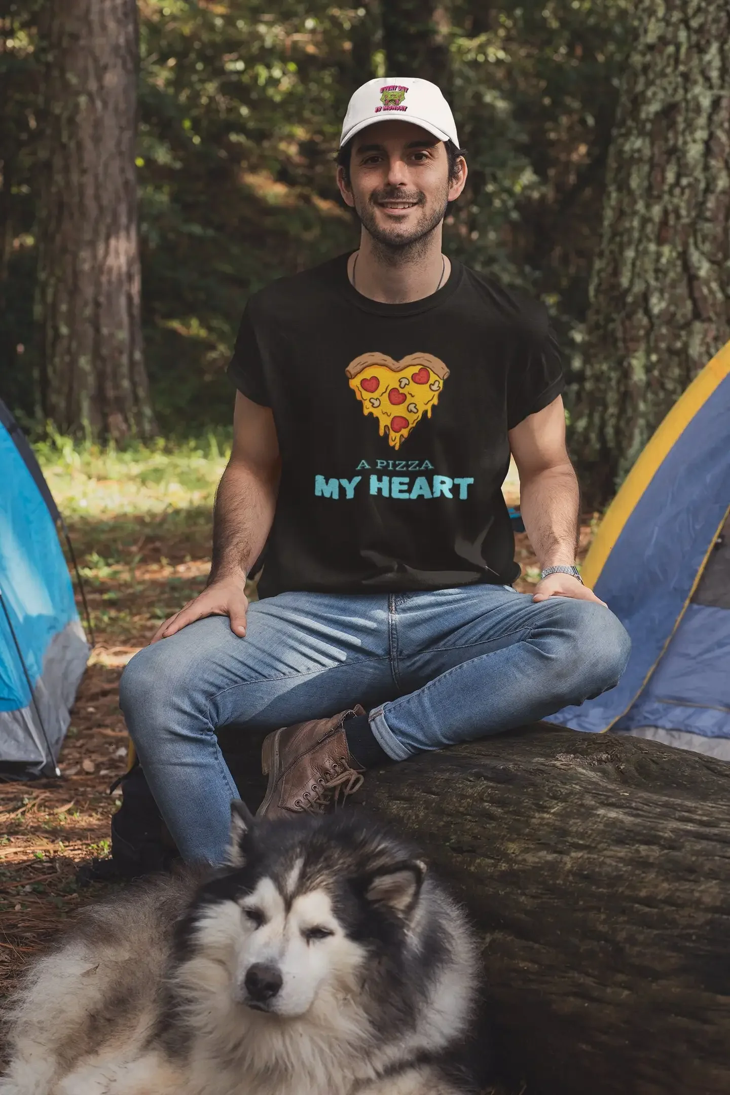 A PIZZA My Heart T Shirt Italian Cuisine Trendy Slice Of Style Lover Cheesy Delicious 90 s