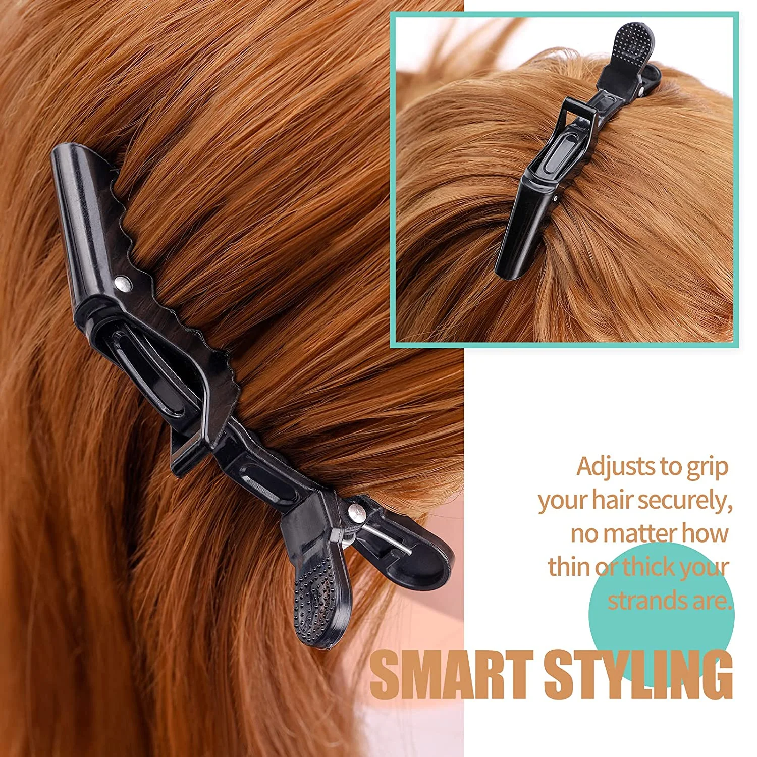 5 teile/los Rutschfeste Alligator Clip für Haar Friseur Styling Schnitte Clip Kunststoff Haarschnitt Zubehör für Salon