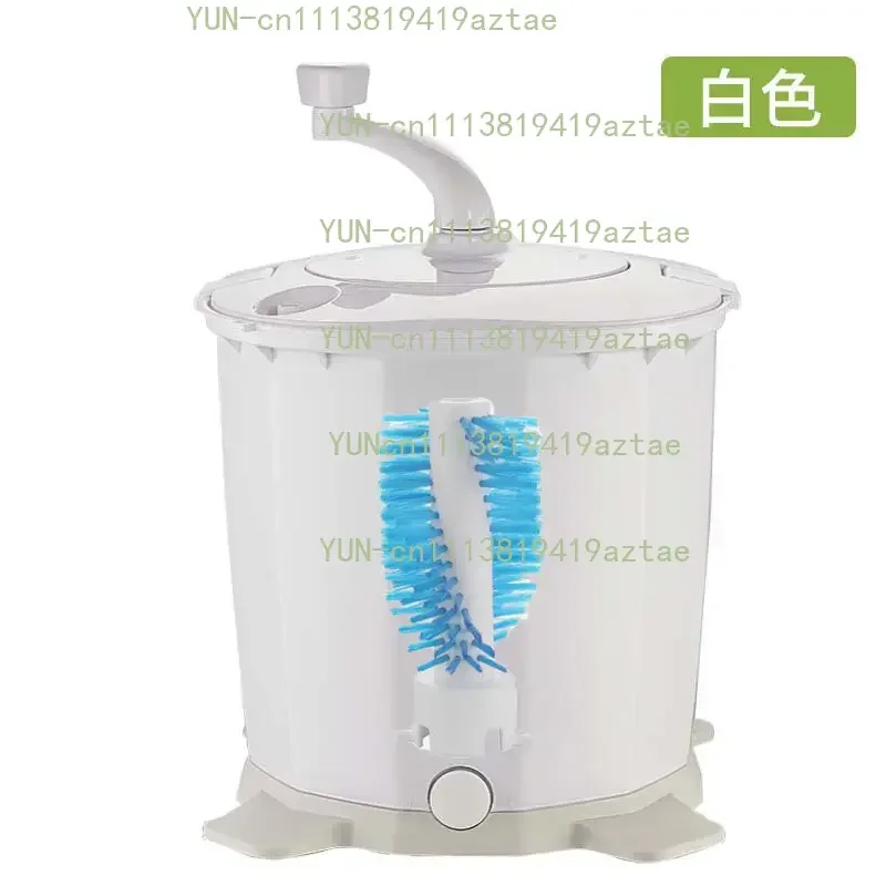 Manual Washing Machine, Hand Crank Laundry Machine, Portable Mini Washer, Non-Electric, for Dorms, Travel, Wash Socks Underwear