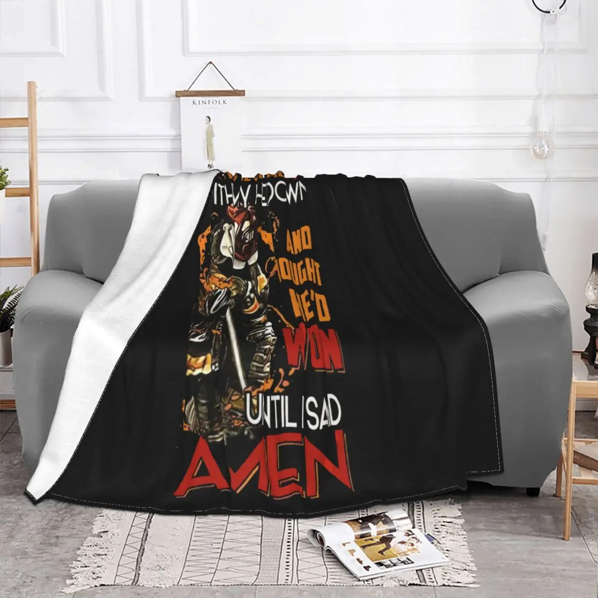 The Devil Saw Me With My Head Down And Thought Hed Won Until Men S 3Xl Print Throw Blanket