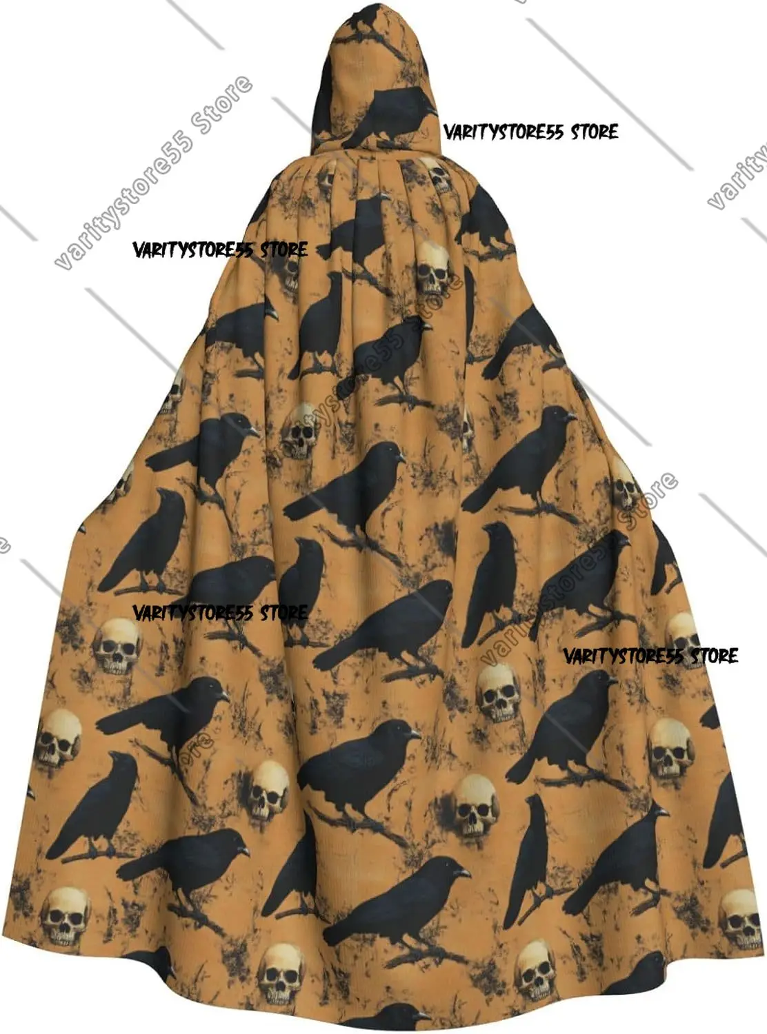 

Halloween Adult Hooded Cape Cloak witch Robe Cloaks for Men Women Cosplay Party Costumes