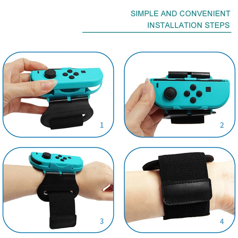 Pulseira de jogo ajustável cinta de mão elástica para nintendo switch joy-con controlador pulseira de dança de pulso braçadeira para interruptor de dança