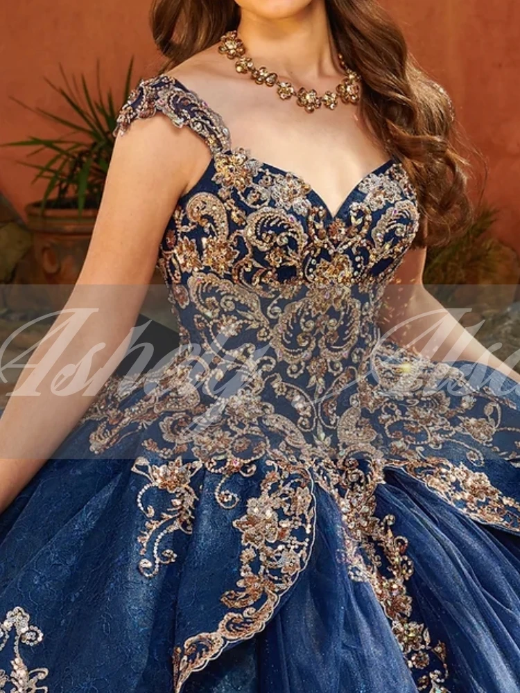 NA257 Customized Light Champagne Quinceanera Dresses For 15 16 Year Old Girl Sequined Tiered Ball Women Prom Party Dress 2025