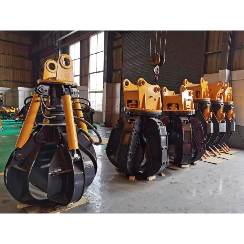 Hydraulic 360 Rotation Lotus Grapple Multi Peel Clamp for 12-36t Scrap Yard Loading and Unloading for Excavator with CE