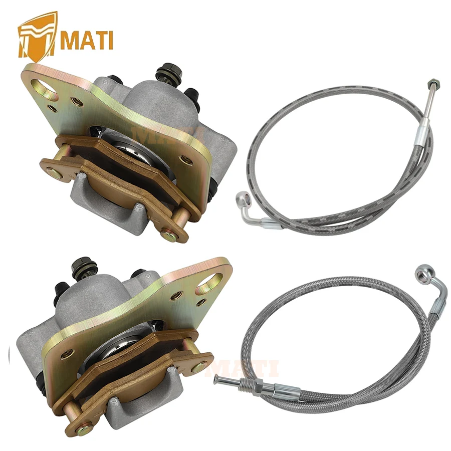 Front Brake Calipers & Hose Lines for Polaris Sportsman 500 570 700 800 450 2007-2017 Trail Blazer 330 Trail Boss 330 1911540