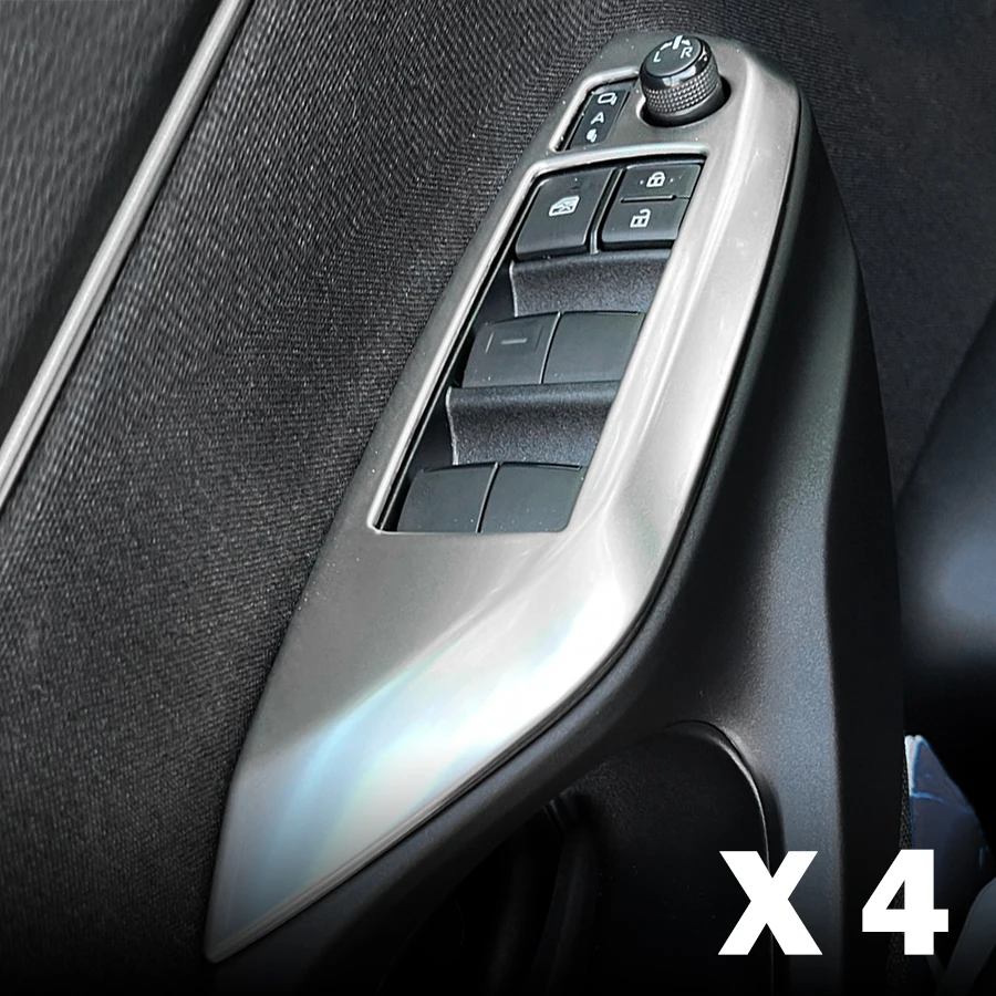 

Накладки на панель управления стеклоподъемниками из нержавеющей стали, 4 шт./компл., для Toyota Yaris Cross 2021-2026