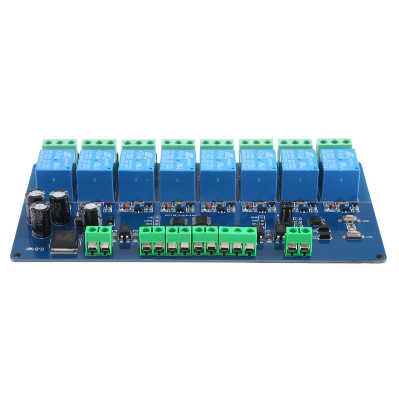 Modbus-Rtu 8 Channel Relay Module Modbus RTU 8 Switch Input RS485 Communication TTL Durable Easy Install