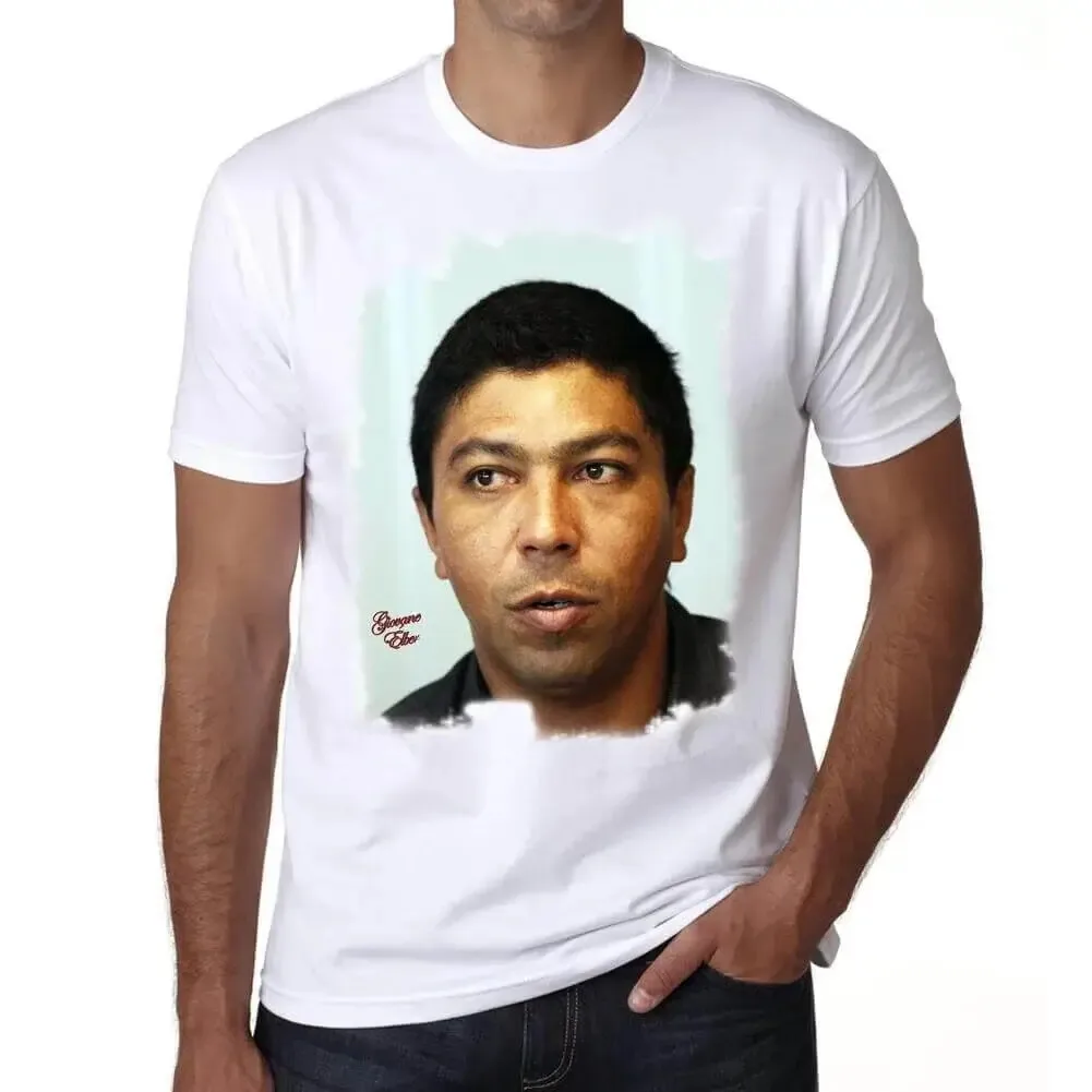 Camiseta gráfica masculina Giovane Elber Eco-Ressível Vintage Vintage Manga Curta