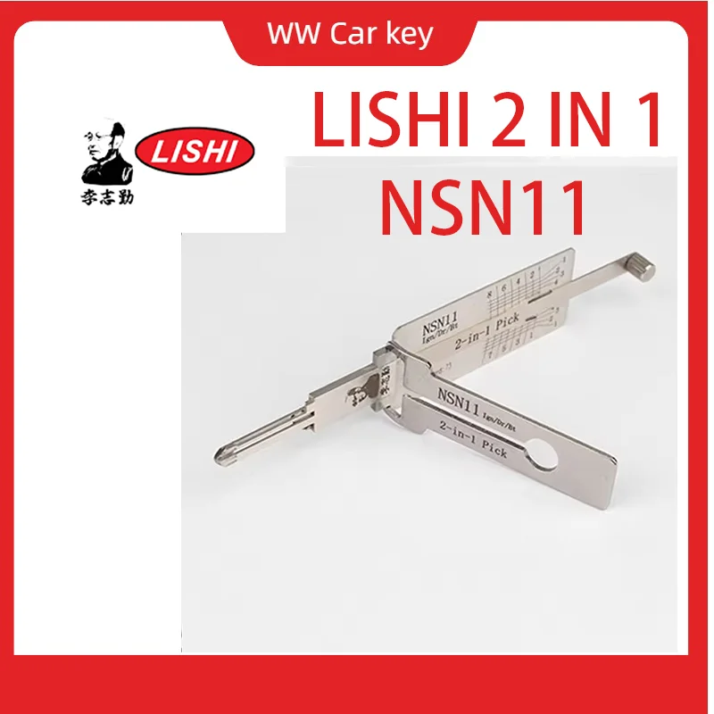 Lishi 2 IN 1 NSN11 LOCKSMITH TOOL for N Issan Old IGN/ Dr/Bt Pick ocking Tools and Decoder Car Door Auto ock Open ock Smith