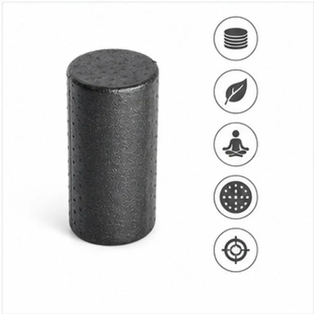 Dense Round Yoga Foam Roller for Muscle Recovery, Trigger Point Release, Abdominal & Back Massage