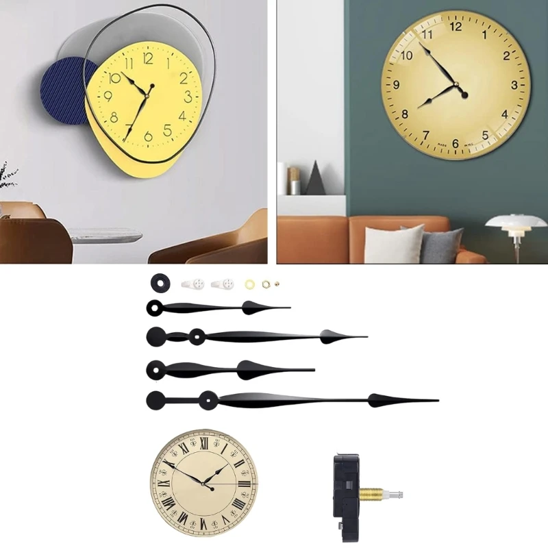 Completely Clock Making Set with High Torque Long Shaft Movement for Home Decoration Mechanism Hands Clock Repair Tool