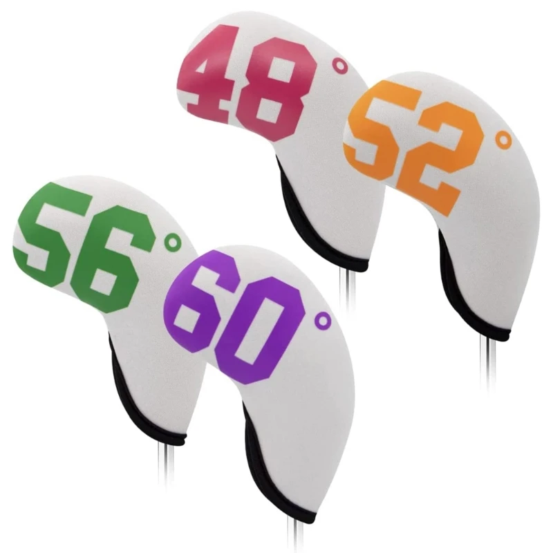 4x Neoprene Golf Iron Head Cover Golf Club Headcovers with Number Fit Most Bran