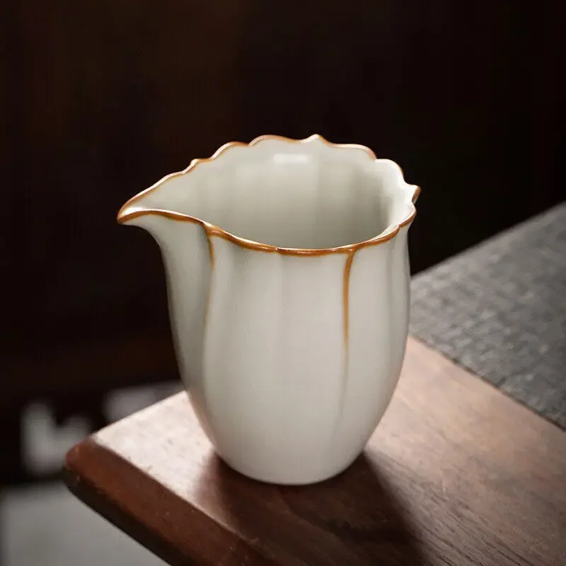 Ruyao Craft Porcelain Pitcher Ceramic Fair Cup Chinese Handmade Crackle Glaze