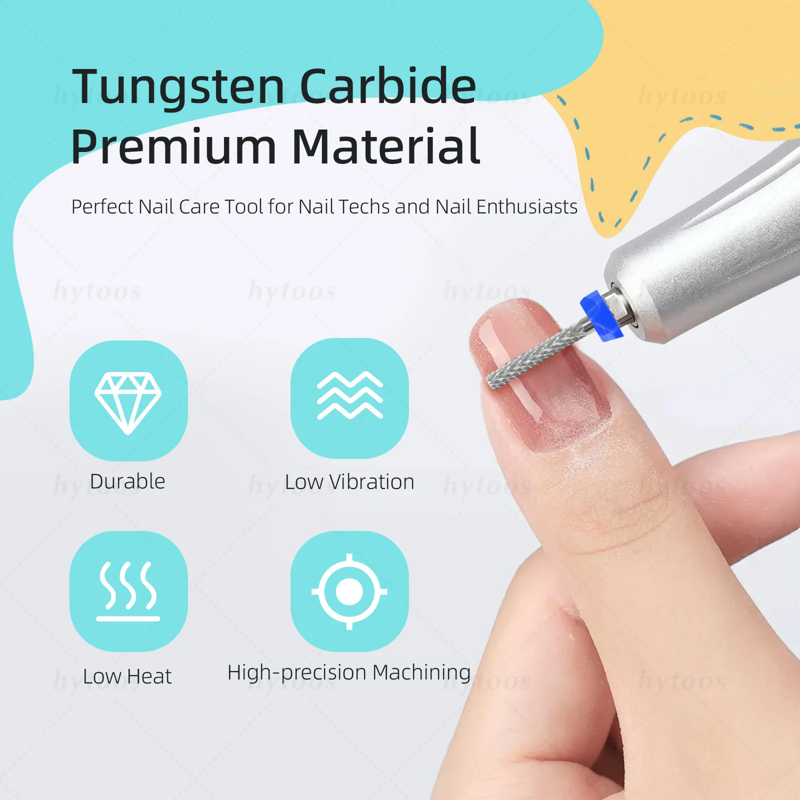 HYTOOS Top Cut Mini Barrel Nail Drill Bits Carbide Cuticle Clean Nail Bit Remove Ornaments Soft Gel Electric Drill Accessories view 3