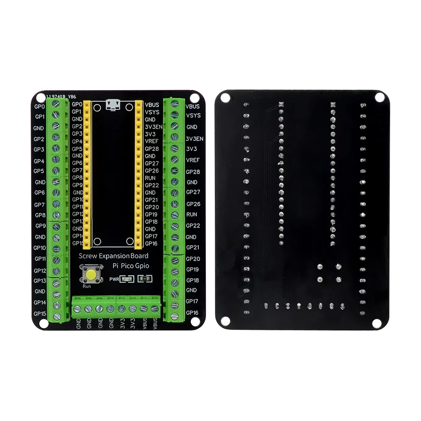 For Raspberry Pi Pico GPIO Breakout Extender DIY Expansion Board Male Female Pin with Switch for RPI Pico W