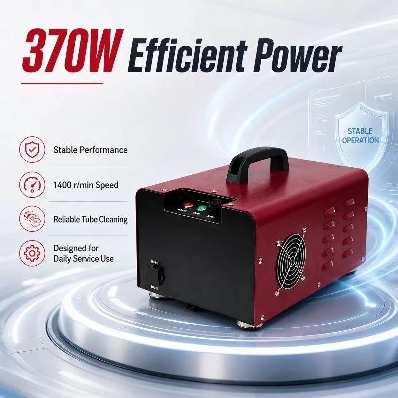 Electric Boiler Tube Cleaner 370W 220V Small Diameter Pipe Cleaning Machine for 6.35-25.4mm Tubes