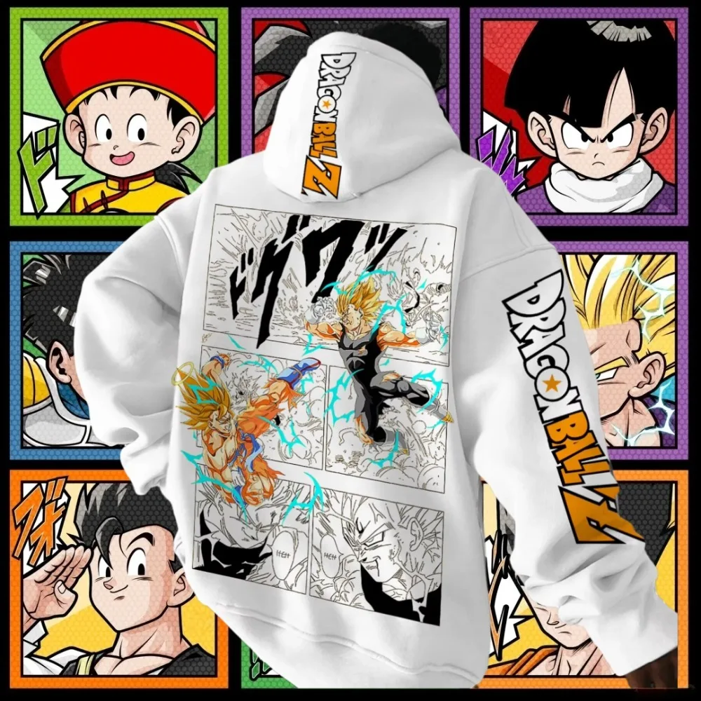 

New 2025 Dragon Ball High Quality Men's Hoodie Sweater Japanese Anime Spring and Autumn Warm Long Sleeve Harajuku Y2k Sweater