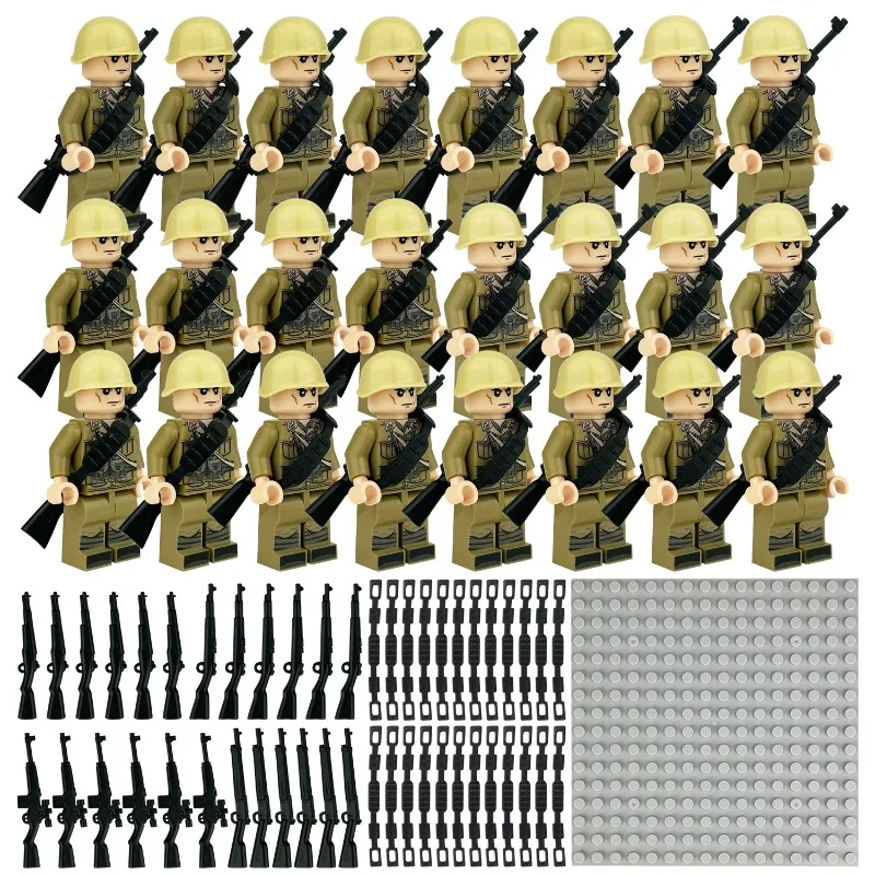 B2 B6 phalanx poupées militaires enfants assemblés petites blocs de construction de particules jouet plaque inférieure accessoires brochet.