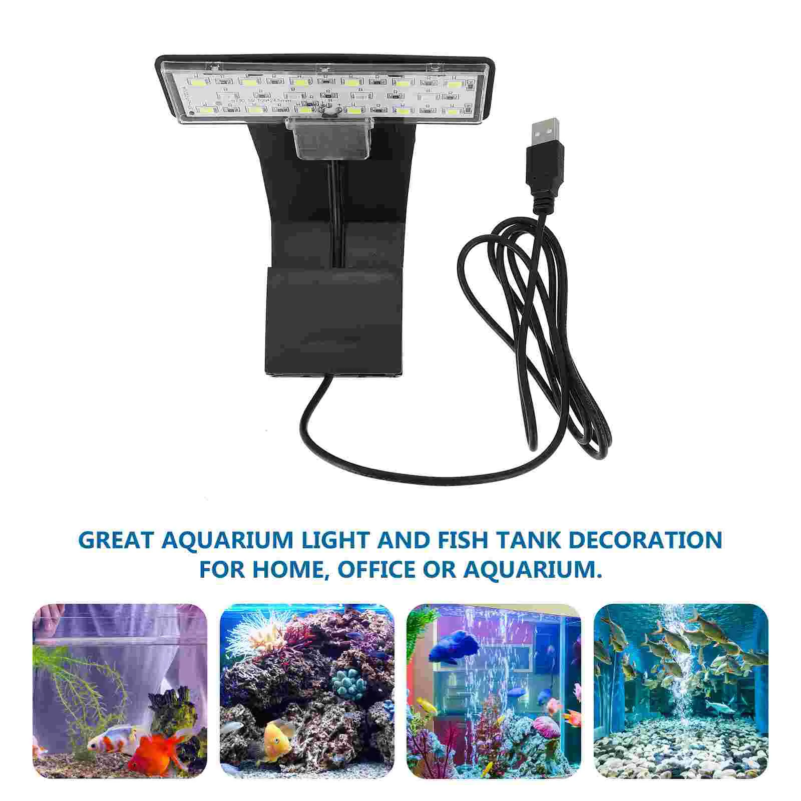 Fish Tank Lights USB Aquarium Lamp Lamp Aquatic Plant LED Water Proof Electronic Component Plastic Clip Clip-on