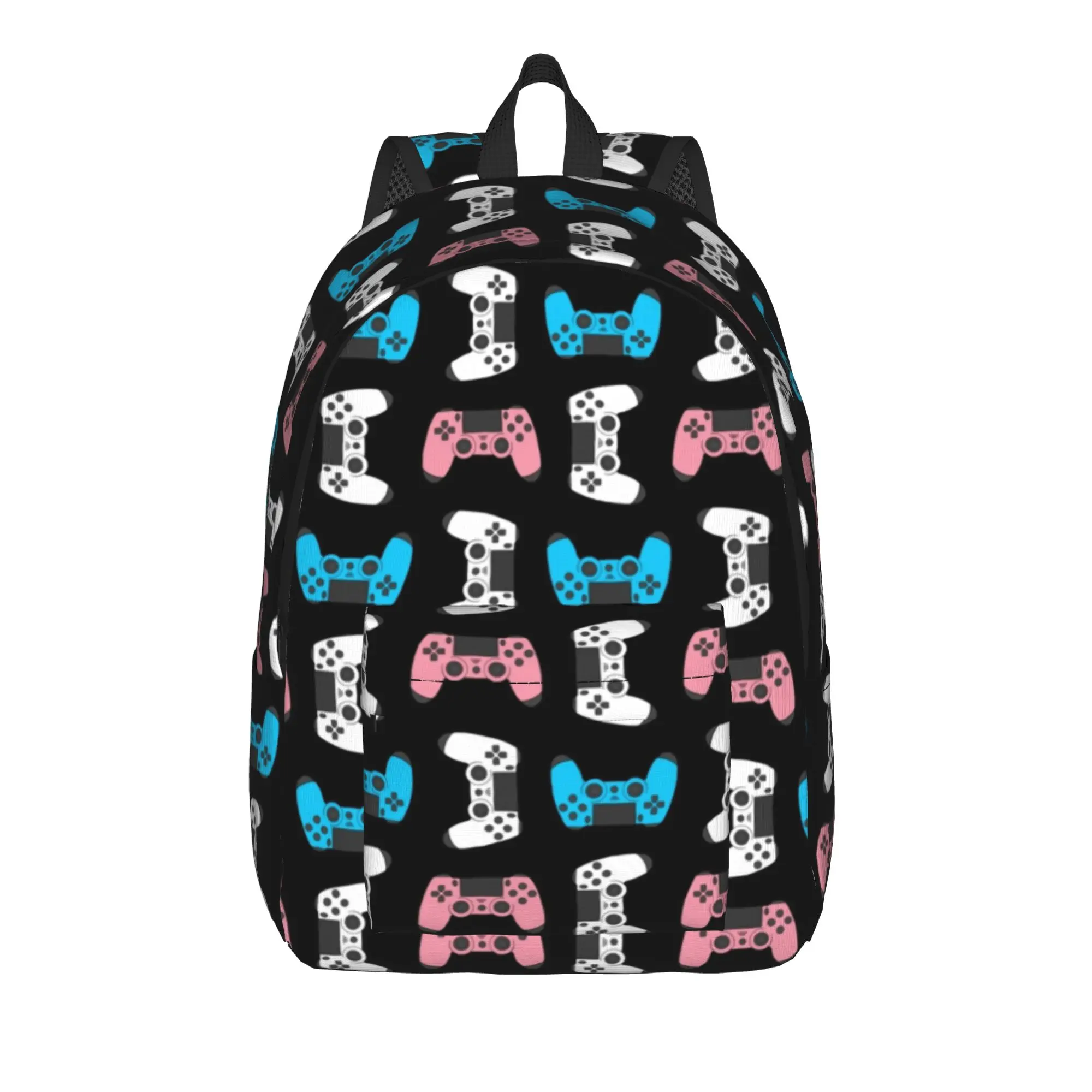 

Trans Remote Pride Pattern Teenage Backpack Outdoor High School Work Video Game Controller Daypack Laptop Computer Shoulder Bag