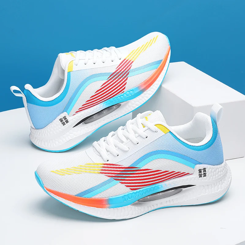 Men Breathable Mesh Running Shoes Lightweight Athletic Sneakers Non‑Slip Casual Sport Shoes Jogging Training Tennis Footwear