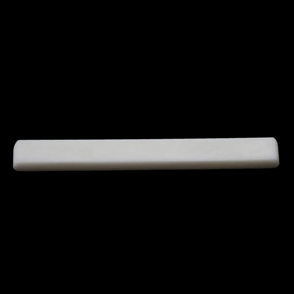 Ukulele Uke Natural Bone Saddle and Nut Set White Cattle Bone Bridge Four String Guitar Nut for Classic Acoustic Guitar
