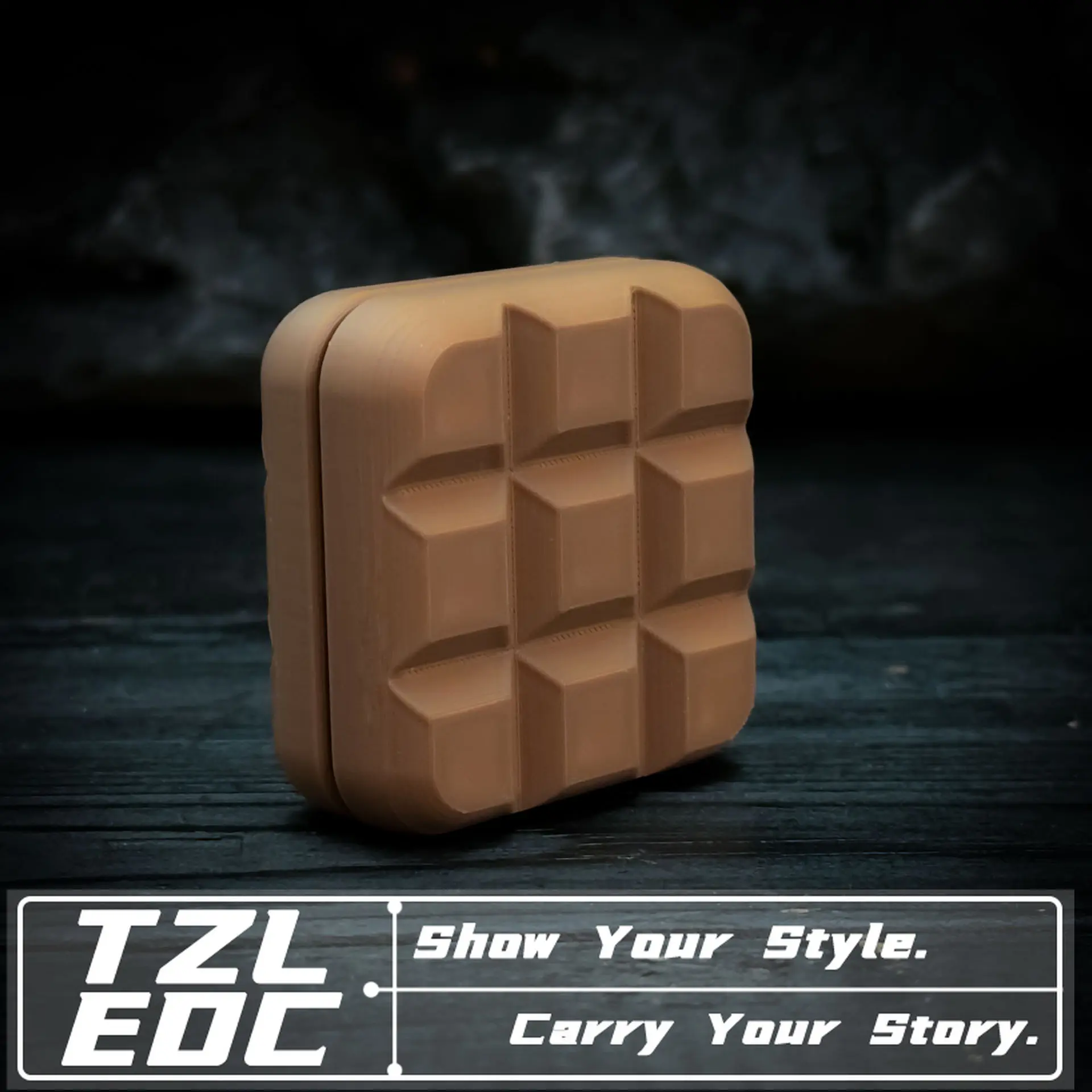 new-edc-fidget-toy-chocolate-infinite-position-fidget-slider-3d-printed-click-push-card-stress-relief-gadget