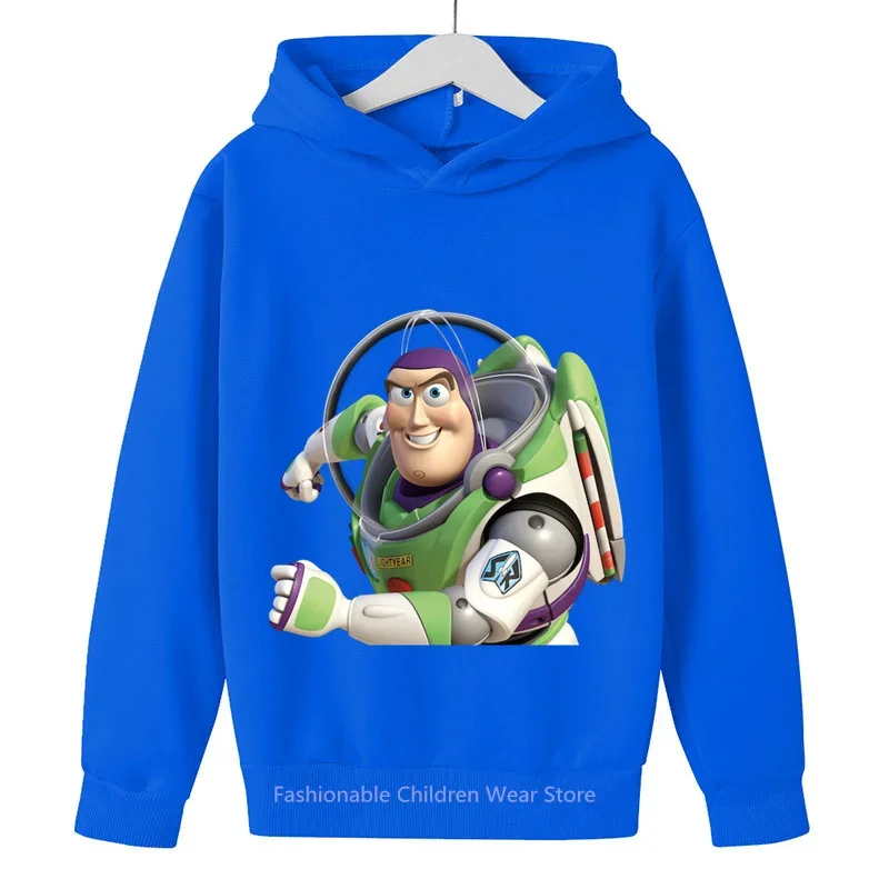 

Толстовка с капюшоном Disney Toy Story 2024, милый мультяшный принт, Повседневная корейская мода для детей, повседневная одежда