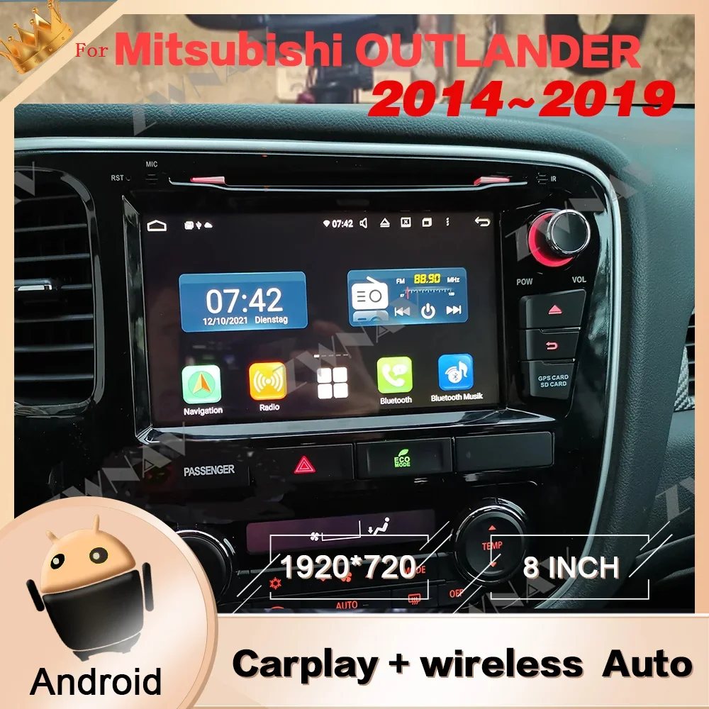 Central Multimedia 2 Din Android For Mitsubishi OUTLANDER 2014 2015 2016 2017 2018 2019 Screen Audio Radio Stereo GPS Head Unit