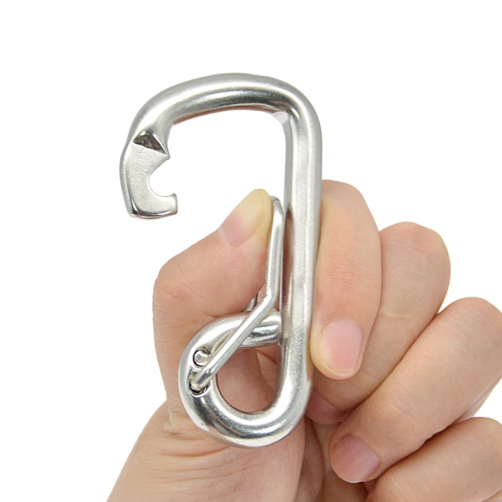 

Scuba Diving 316 Stainless Steel Safety Buckle Camping Flat Carabiner Hook 80mm For Scuba Diving,Kayak Boat,Camping