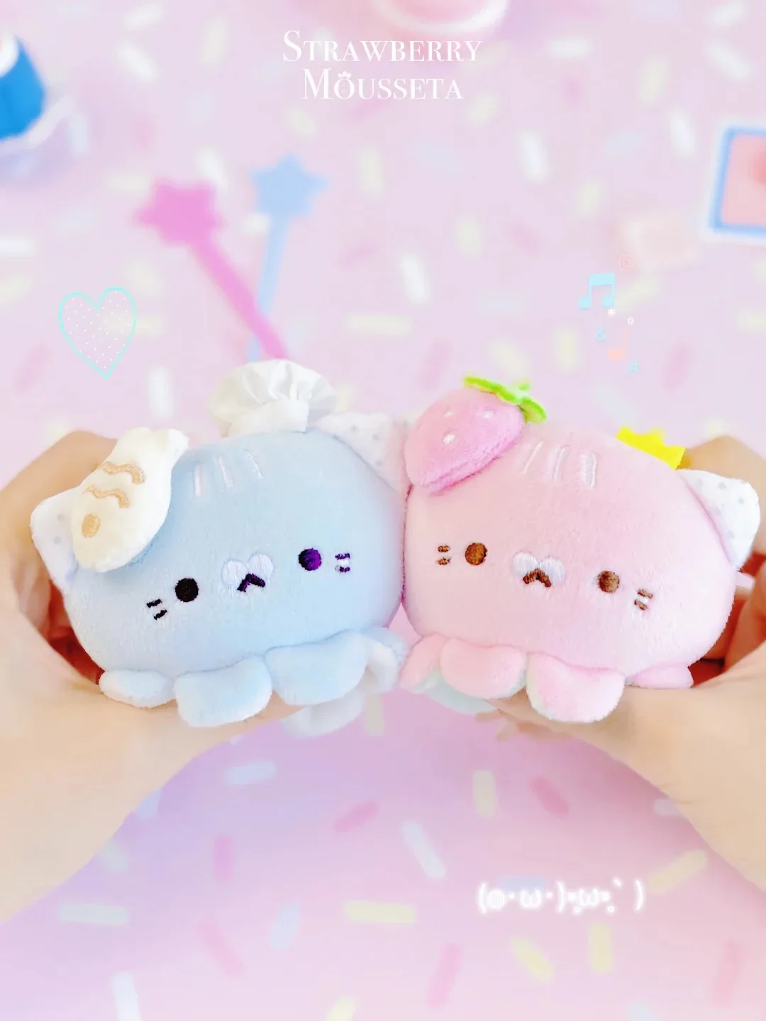 Strawberry Mousseta Mystery Box QQ Mochi Octopus Meow MeowCat Plush Doll Cute Animal Plush Toy Home Decor Collectible Gift view 3