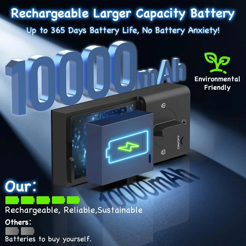 Smart Lock with Camera, Keyless Entry Door Lock Deadbolt with WiFi Video Doorbell, Fingerprint Electronic Keypad Code Door Lock