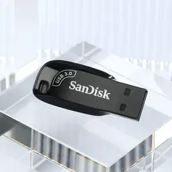 100% оригинальный флэш-накопитель SanDisk USB 3.0/USB3.2, 32 ГБ, 64 ГБ, 128 ГБ, 256 ГБ, черный U-диск, мини-накопитель