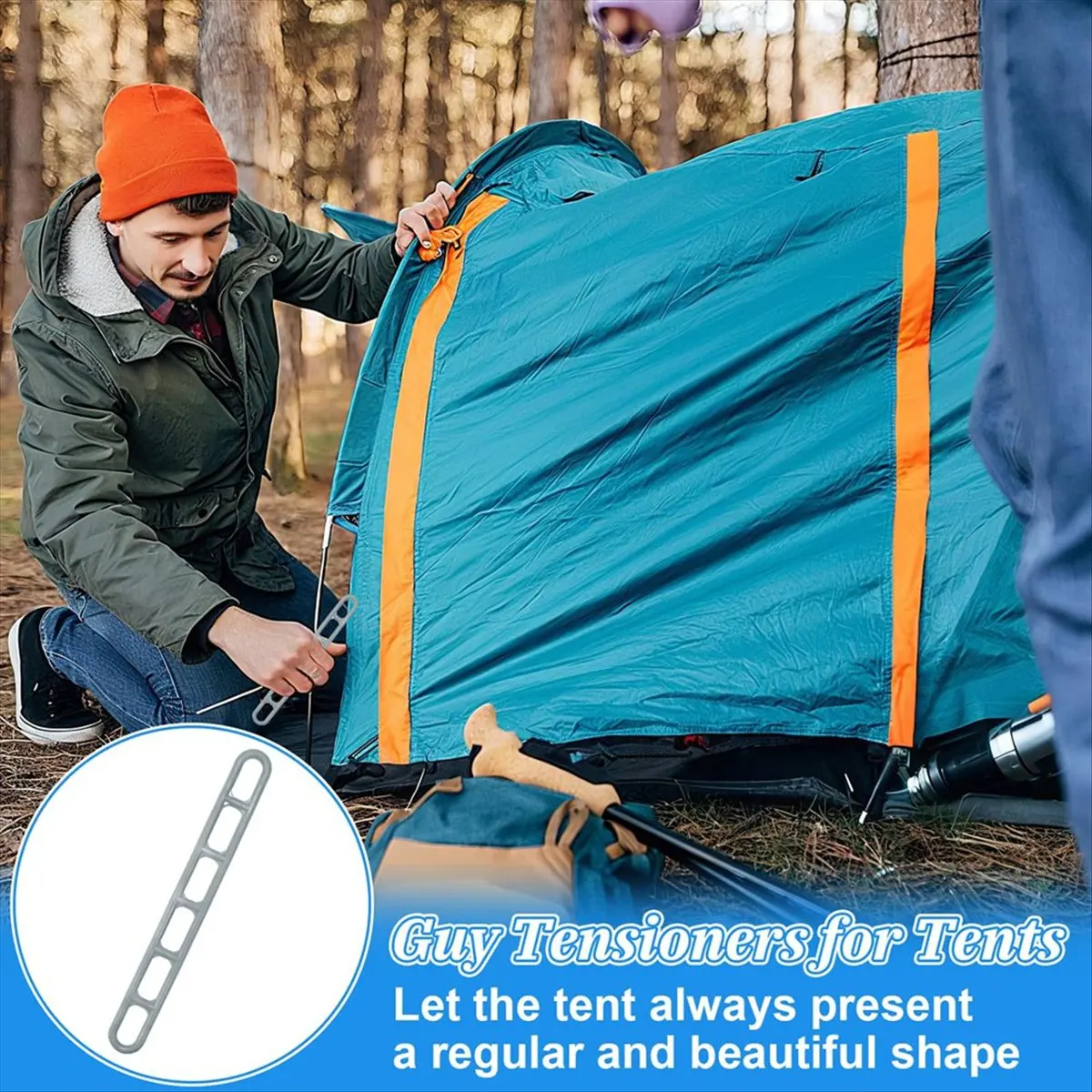 REST Guy , Pack of 25 Ladder Guy Elements for Awnings, Rubber Camping Guy ,Rubber Tensioner,Tent Rubber