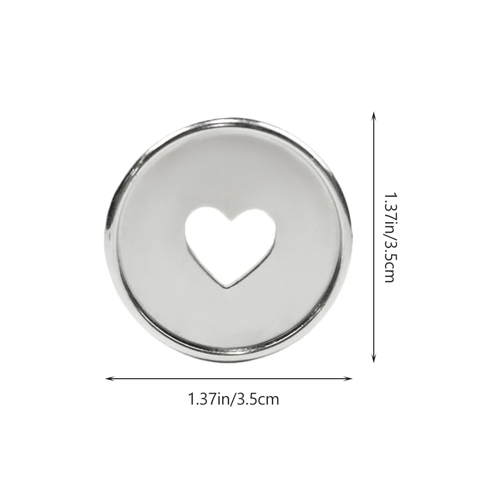 10 Pcs Heart Binding Buckle Disc Planners Discs Notebook Large Binder Clips Discbound Abs Round
