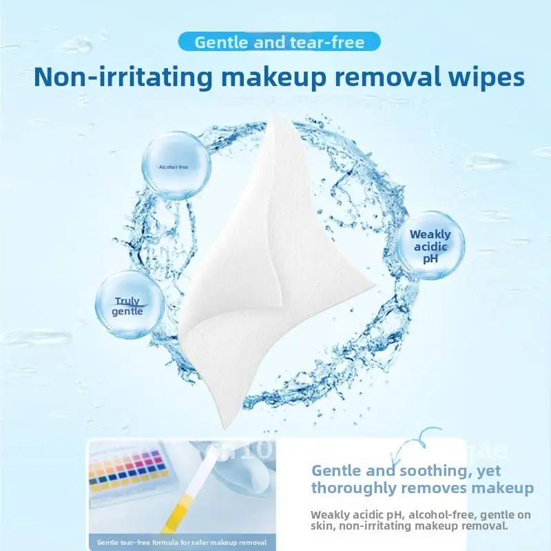 Salviette struccanti usa e getta - Cotone liquido portatile delicato non irritante per la pulizia profonda, senza lavaggio per tutti i tipi di pelle