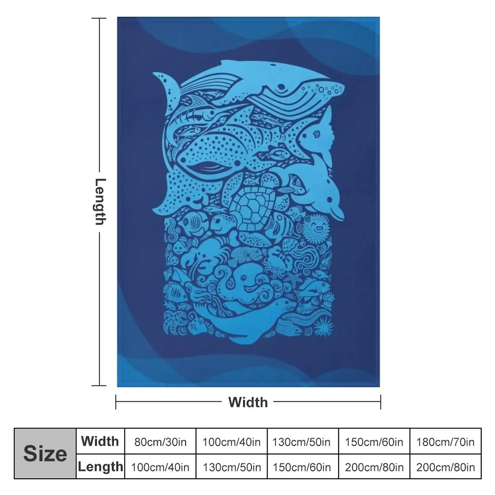 Aquatic Blues 2 Throw Blanket Decorative Sofa Beautifuls halloween Soft Plush Plaid Blankets