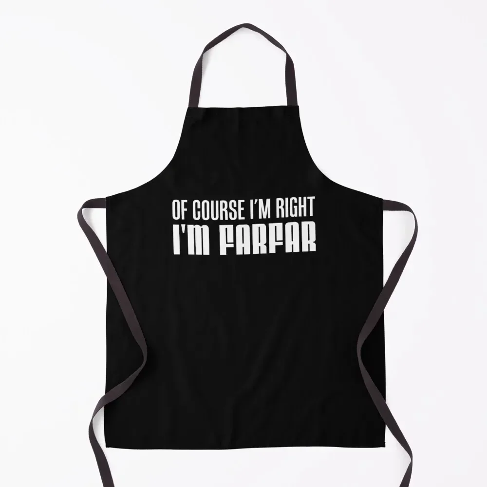 I'm Right I'm Farfar Apron home women Hairdressing Hairdresser Accessories Nursing Home Utensils Apron