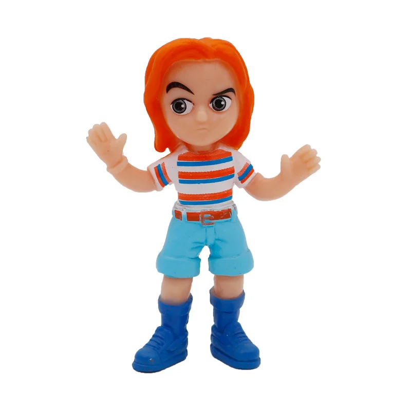 Die 6-teilige Actionfigur „Stranger TV spielt Will Byers Eleven“ Figurales PVC-Modell für Kinder, zum Dekorieren von Autospielzeug, Geschenk auf Lager