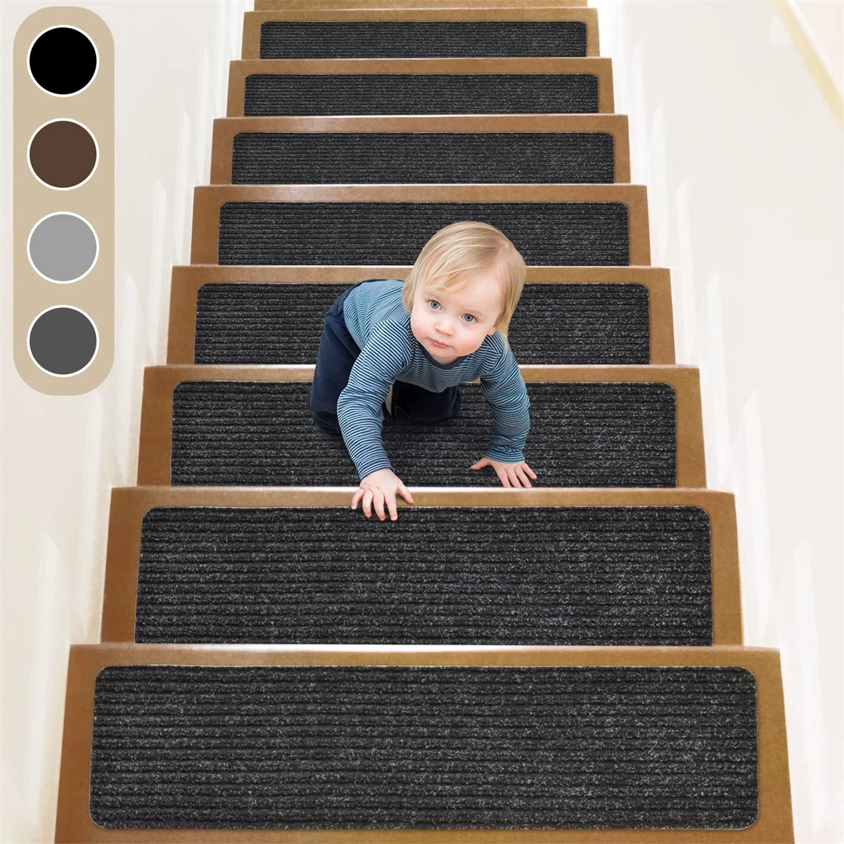 

Stair Mats Anti-slip Stairs Stair Treads For Wooden Steps Step Protection Step Carpet Indoors For Children Elderly