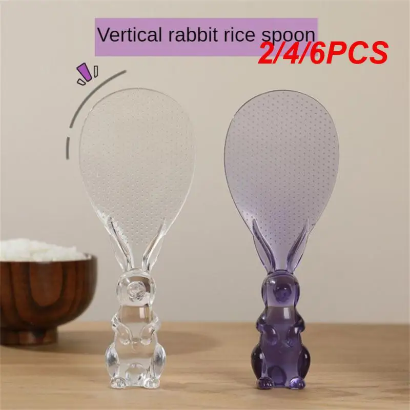 2/4/6PCS Rice Spoon Cute Design Easy To Use High Quality Trend Multifunction Popular Durable Rice Spoon Household Products