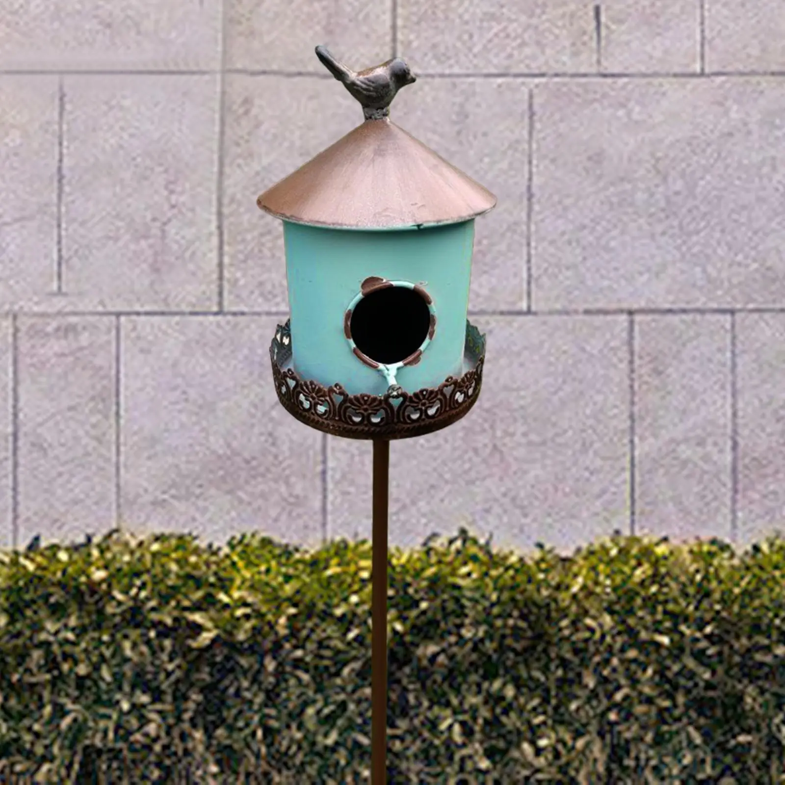 

Bird House Stake Patio Stake Easy to Use Weatherproof Birdcage Figurine Garden Stakes for Fence Backyard Garden Lawn Outdoor