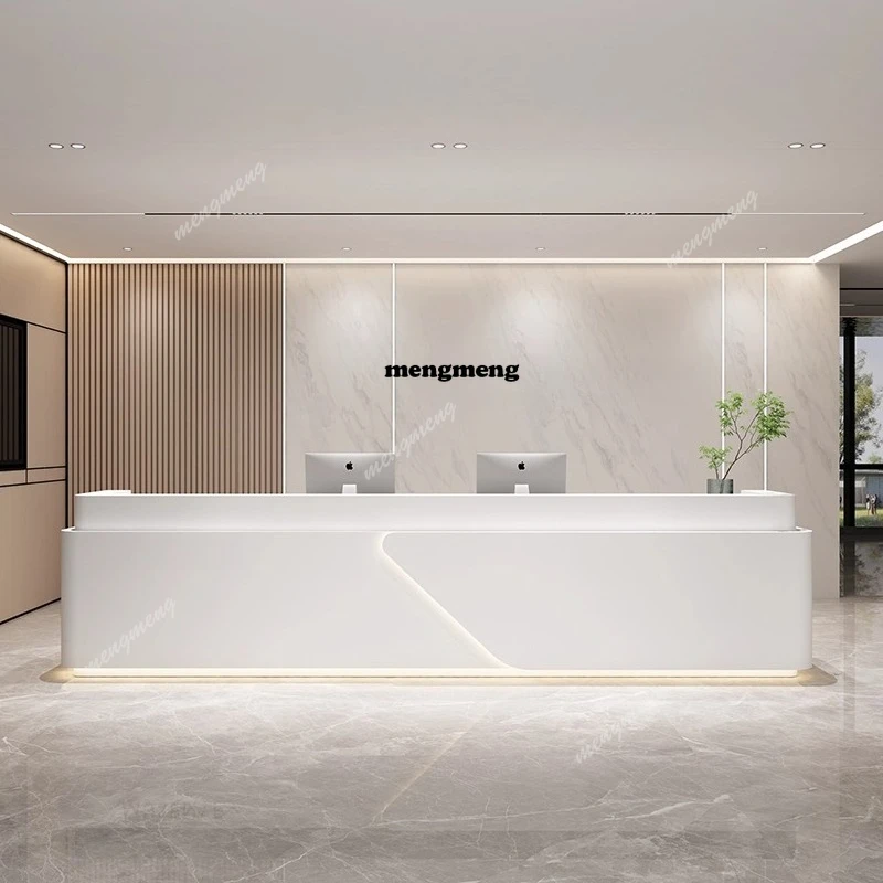 

Современные минималистичные стойки регистрации, скандинавский роскошный салон красоты, отель, кассовый стол, дизайнерская мебель, добро пожаловать, коммерческая мебель