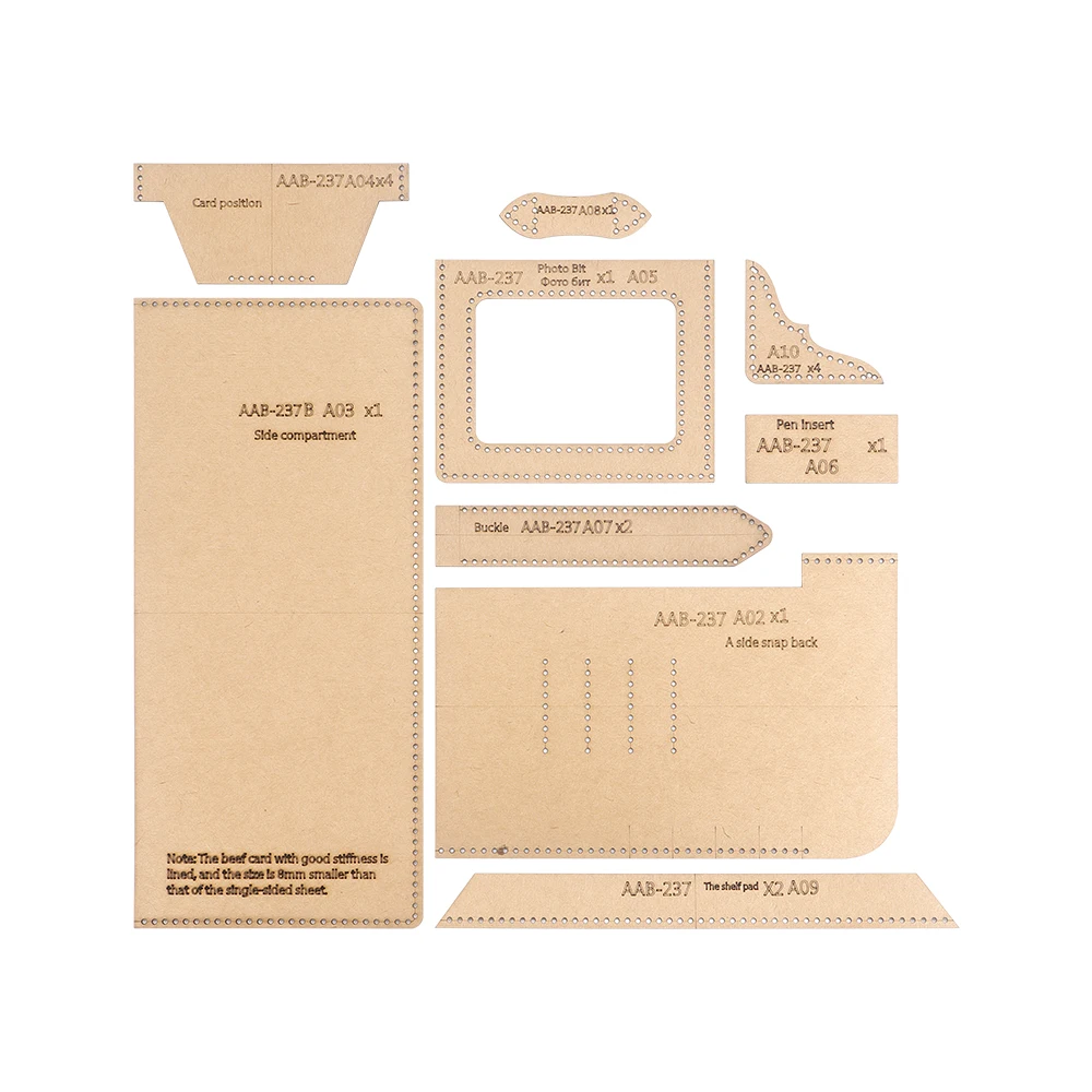 A5 Leather Notebook Cover Making Template, Kraft Paper