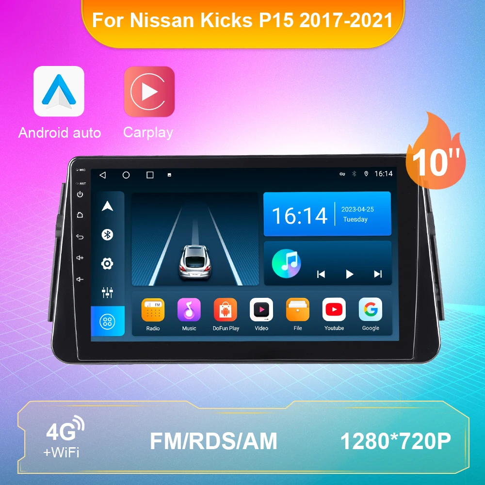 

Android 10.0 Car Radio For Nissan Kicks P15 2017-2021 Autoradio Multimedia Video CarPlay Navigation Stereo GPS No 2din 2 din dvd