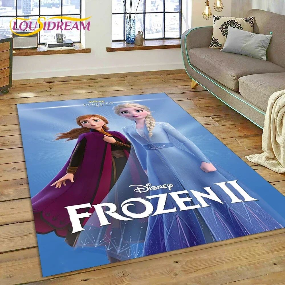 27 Style Frozen Elsa Princess Snow Queen Cartoon Girl Rug Carpet for Living Room Bedroom Home Decor,Non-slip for Sofa Doormat 3D