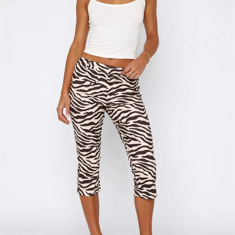Women's Y2K Cute Capri Pants Solid Color Satin Bow Decor Side Split Summer Slim CroppedTrousers Stretch Crop Leggings
