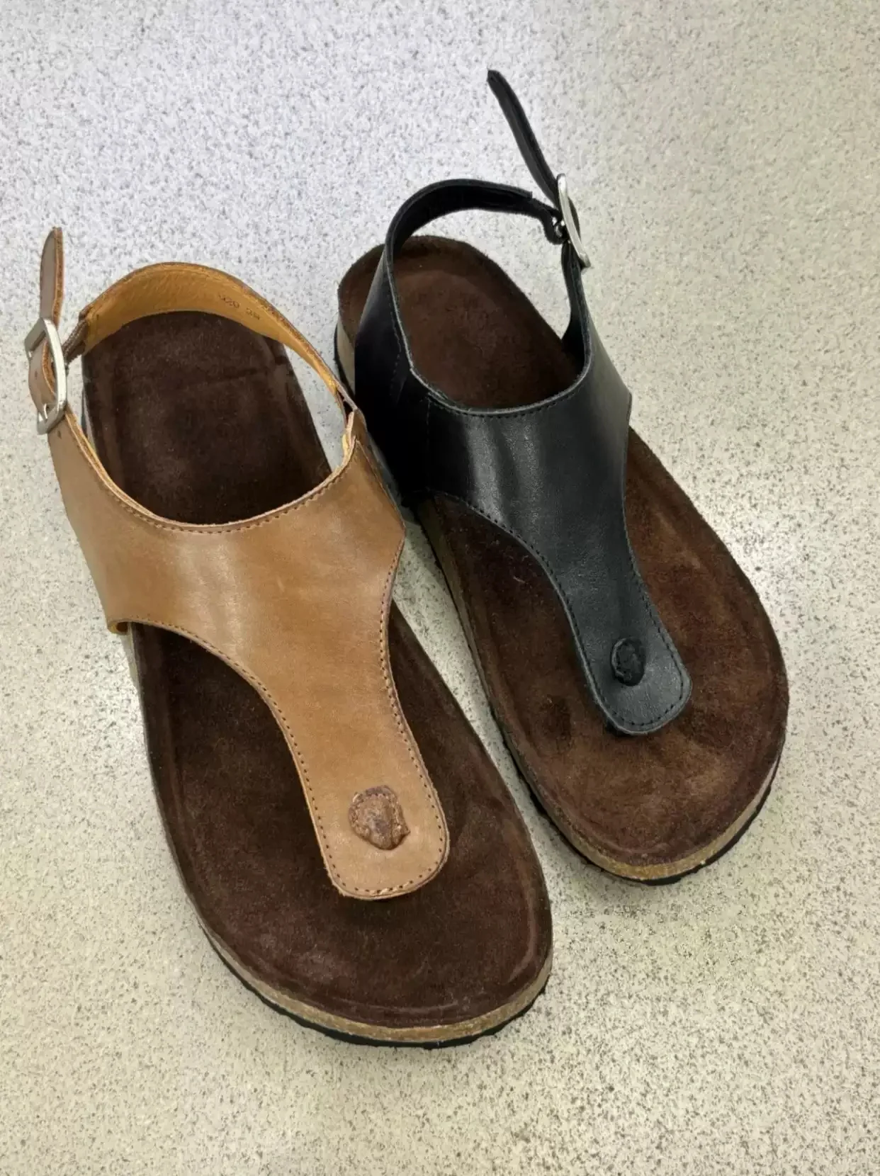 T Strap Thong Cork Footbed Sandals Adjustable Ankle Buckle Ladies Beach Outdoor Soft Breathable Summer Daily Casual Footwear